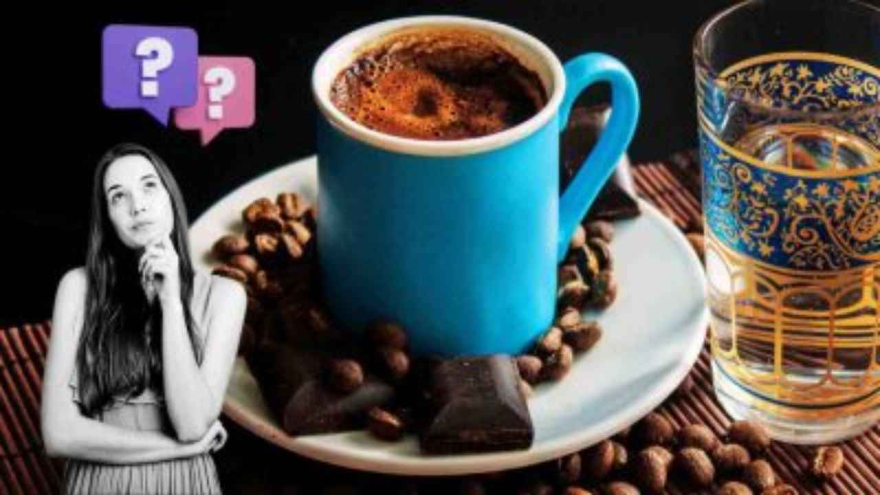 caffè acqua cioccolato ordine